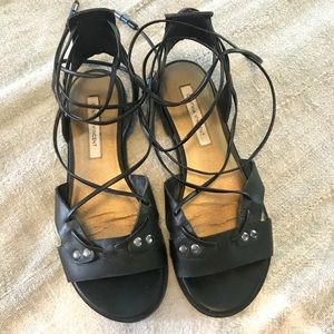 Cynthia Vincent Lace Up Sandals